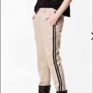 Zadig & Voltaire  Pants Pomelo Cotton Straight Leg Military Stripe Trousers